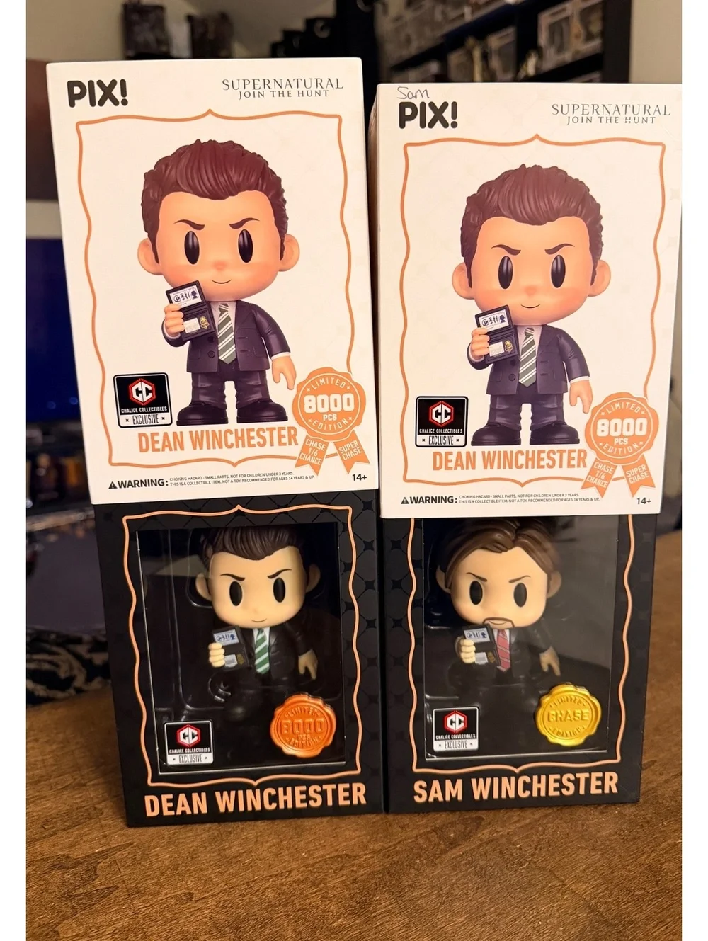 ThrillJoy Pix! FBI Hero and Chase figure.Sam and Dean Winchester